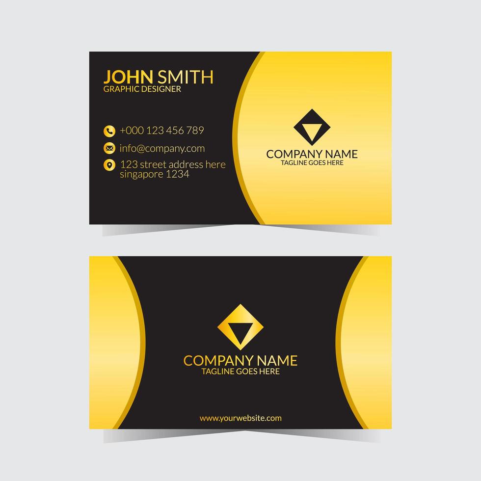 Modern simple business card vector