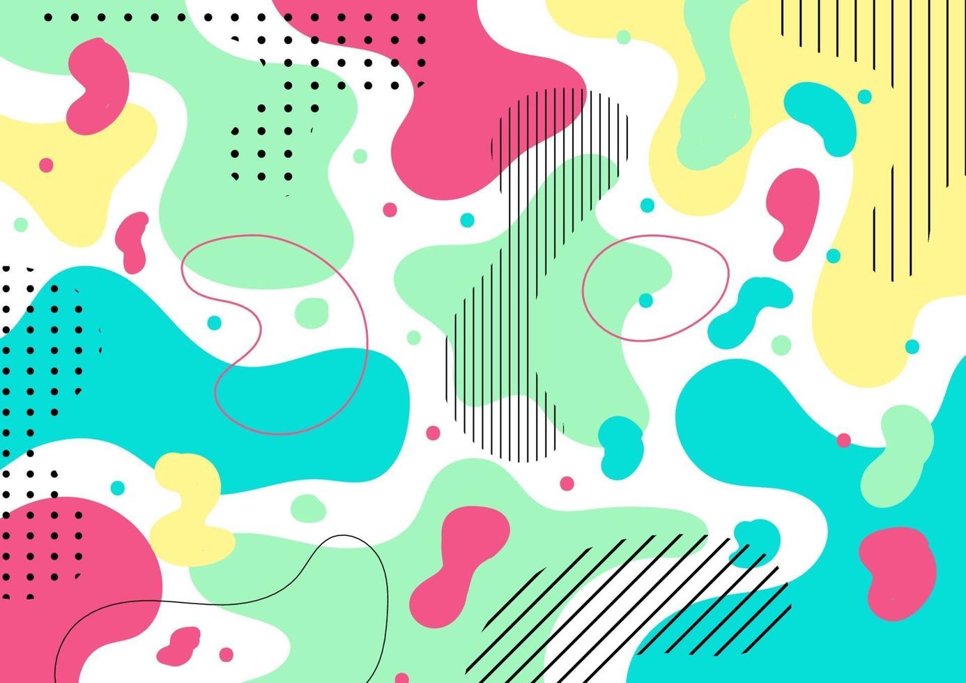 Abstract colorful liquid shape and pebble pattern background texture. vector