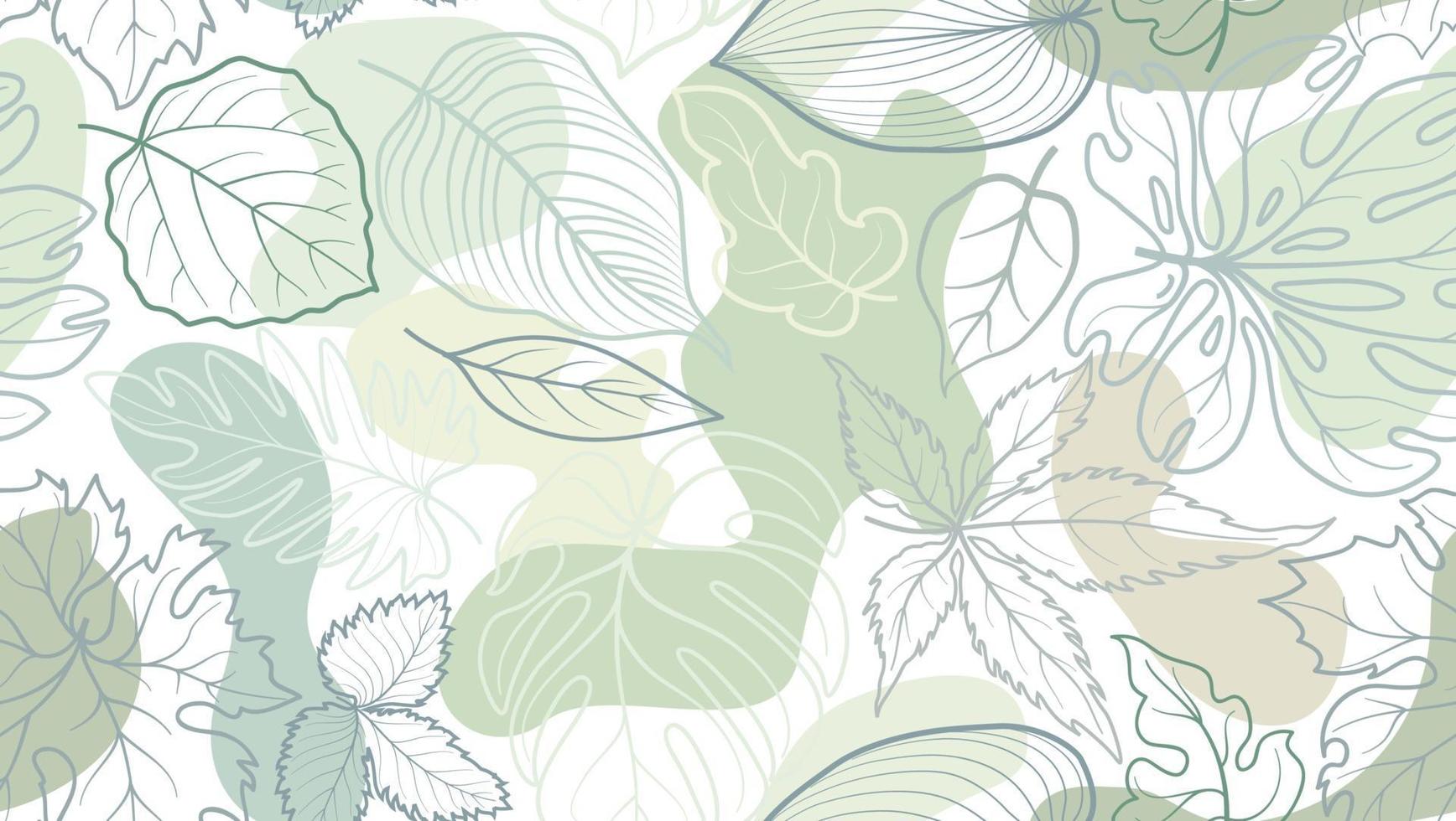 Floral pattern with leaves. Flower seamless summer festive background. vector