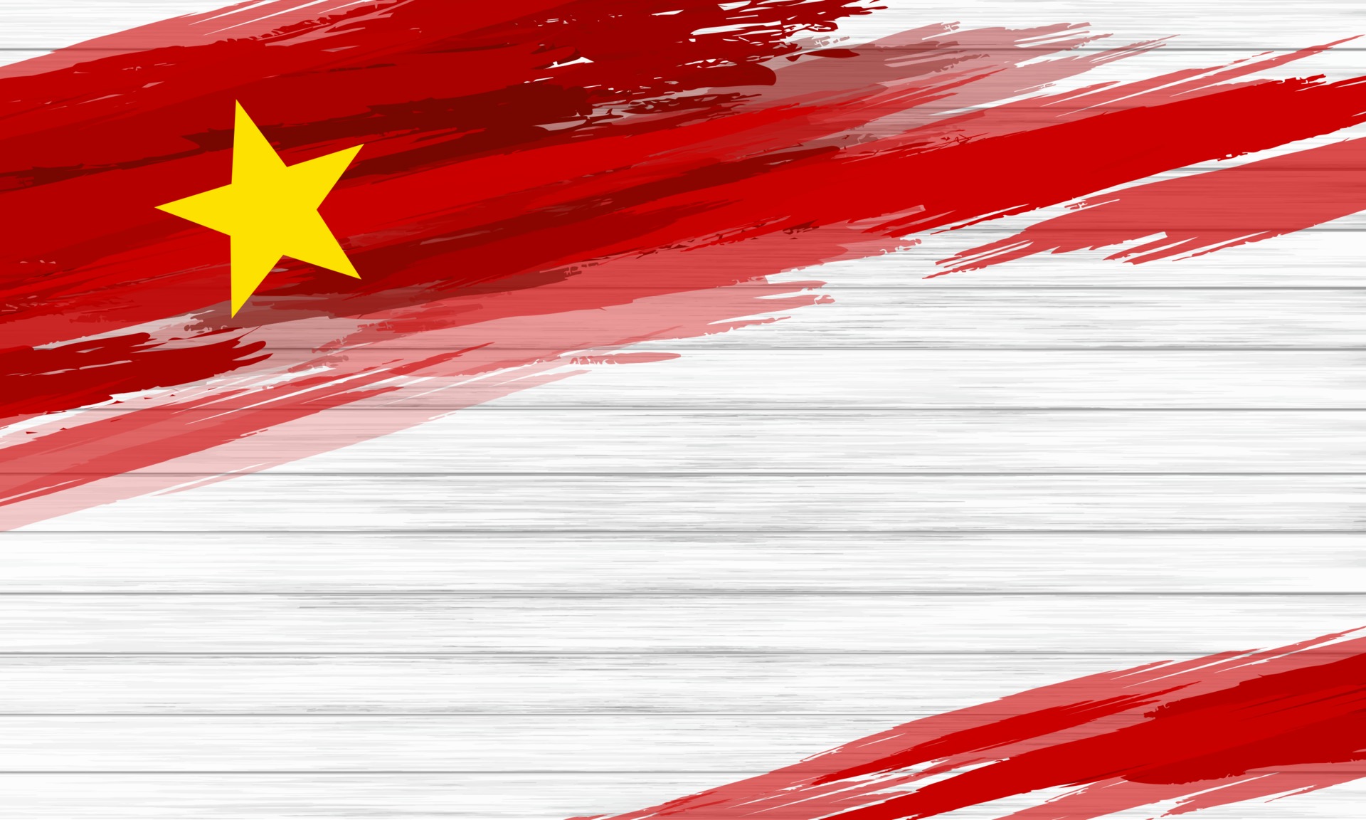 Vietnam Flag Paint Brush On White Wood Background Vector Illustration Vector Art At Vecteezy