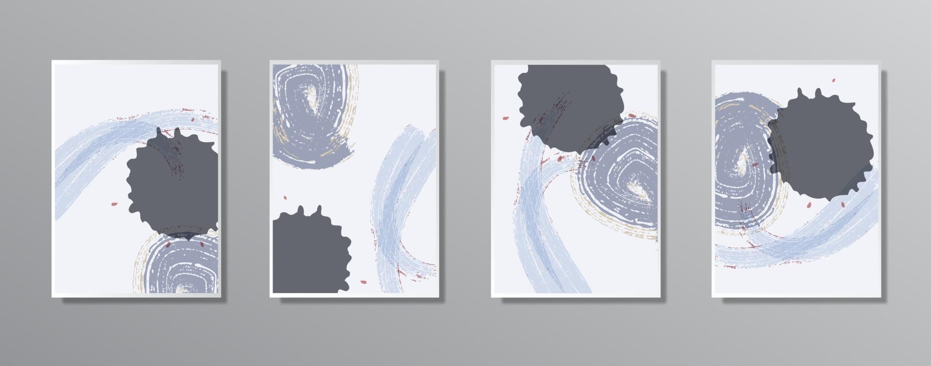 conjunto de ilustraciones en color neutro vintage minimalistas creativas dibujadas a mano vector