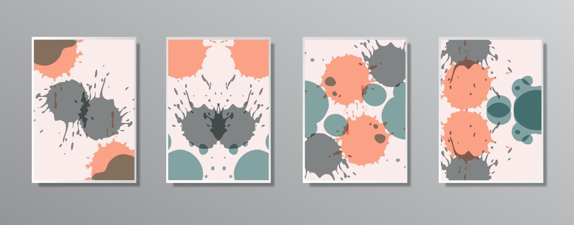 Set of creative minimalist hand drawn vintage neutral color illustrations, for wall. for gift card,  Poster on wall poster template,  landing page, ui, ux ,coverbook,  baner, vector