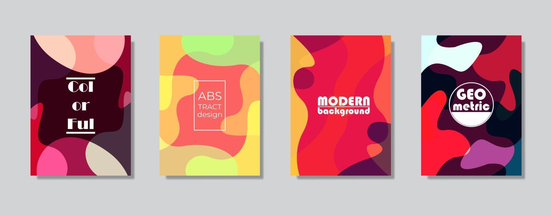 Colorful minimalist covers design. Minimal geometric pattern gradients vector