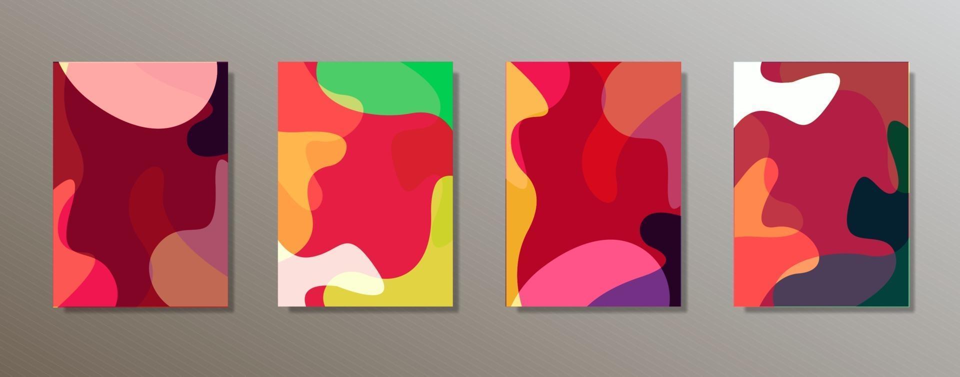 Colorful minimalist covers design. Minimal geometric pattern gradients vector