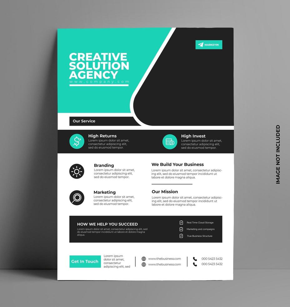 Modern Business Flyer Template. vector