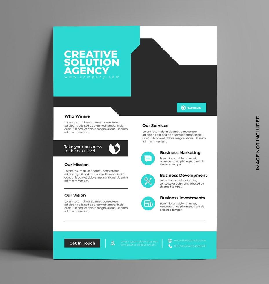 Sleek Flyer Illustration Template in A4 Size. vector