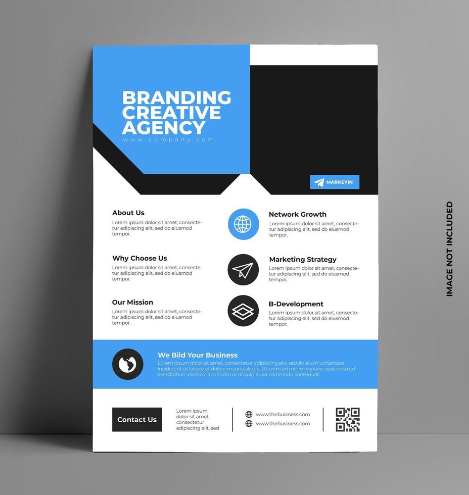 Corporate Flyer Layout Template in A4 Size. vector