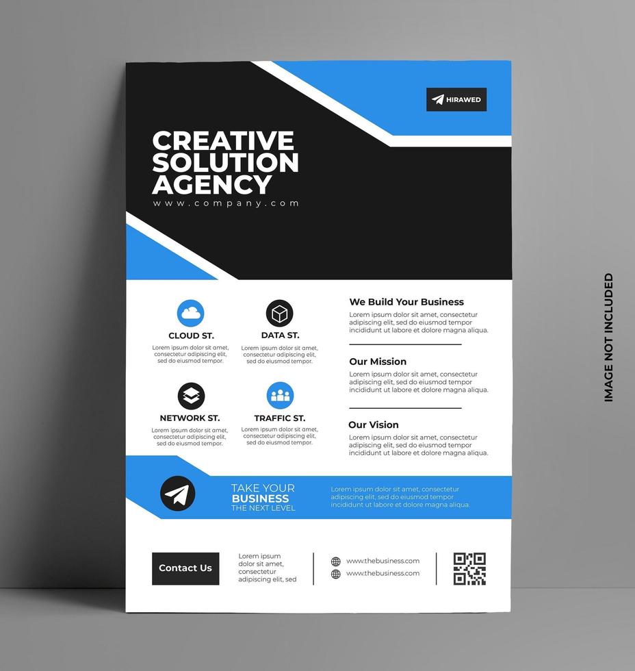 Corporate Flyer Layout Template in A4 Size. vector