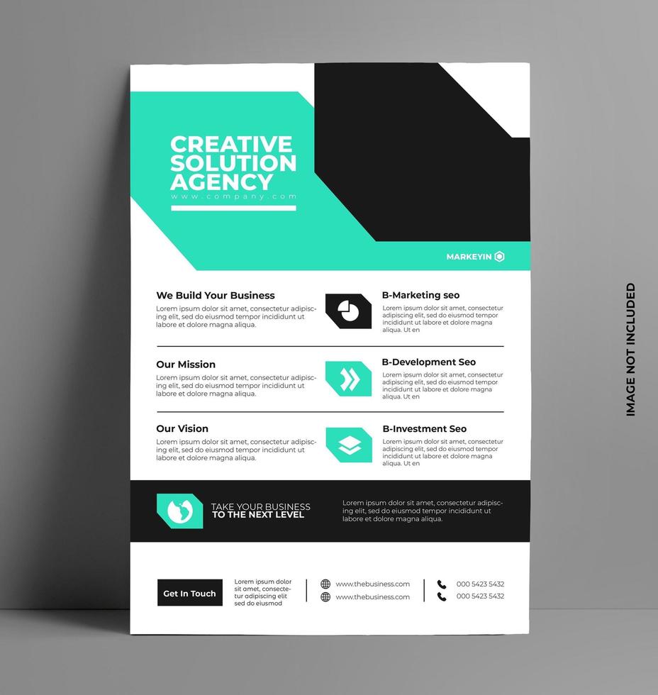 Flyer illustration Layout Template in A4 size. vector