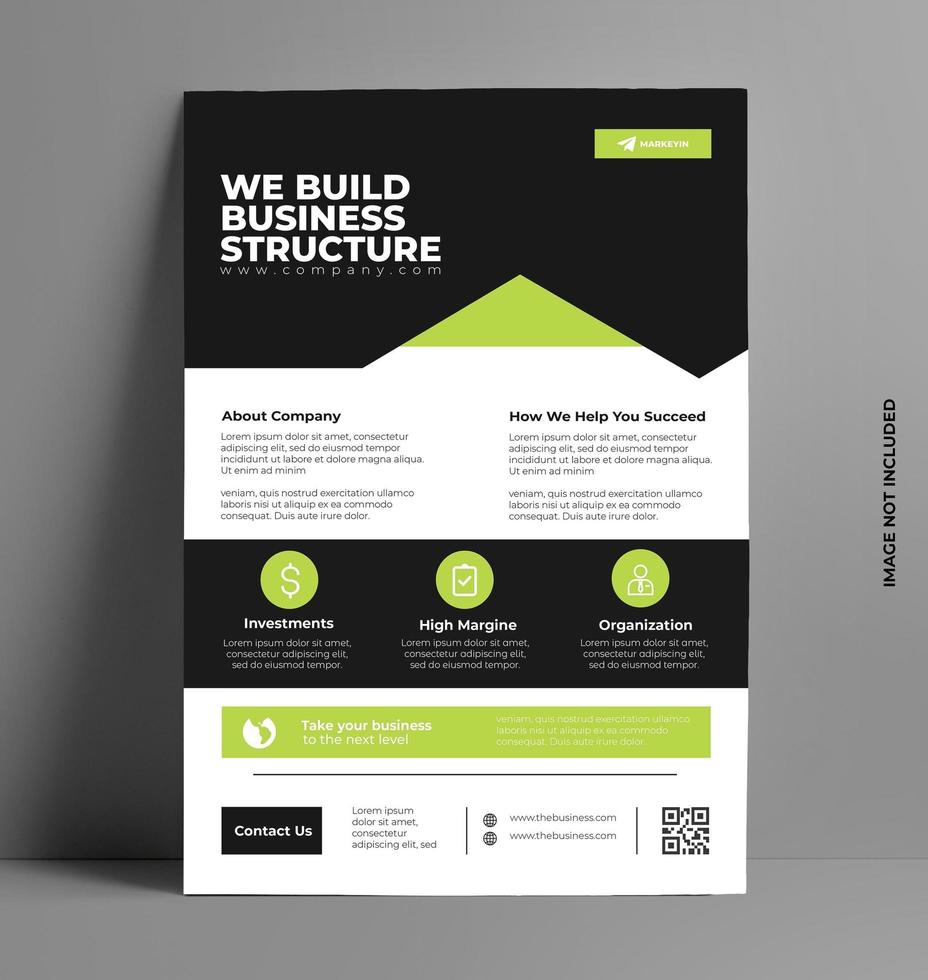 Flyer Layout Template in A4 Size. vector