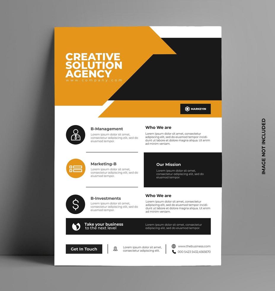 Business Flyer Layout Template in A4 Size. vector