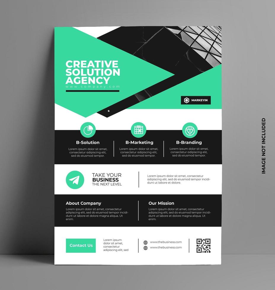 Corporate Flyer Layout Template in A4 Size. vector