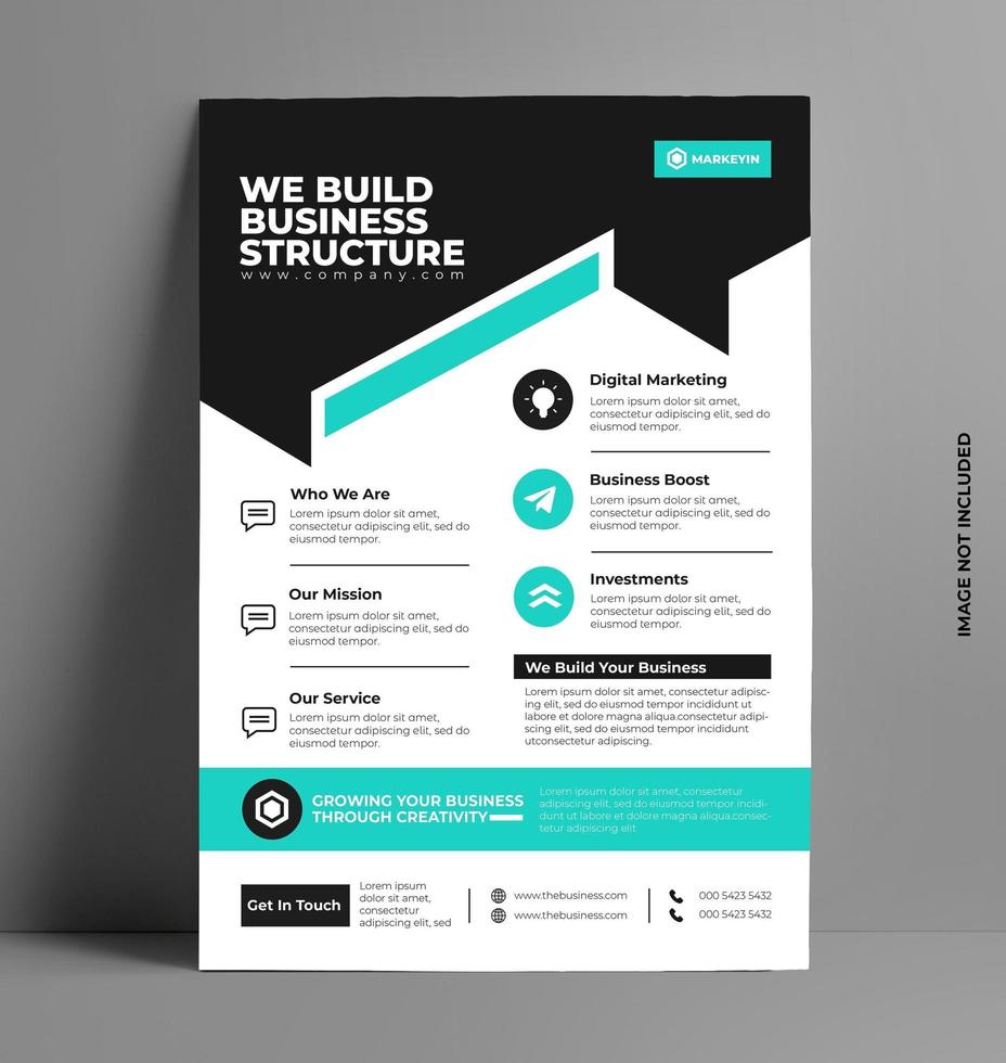 Corporate Flyer Layout Template in A4 Size. vector