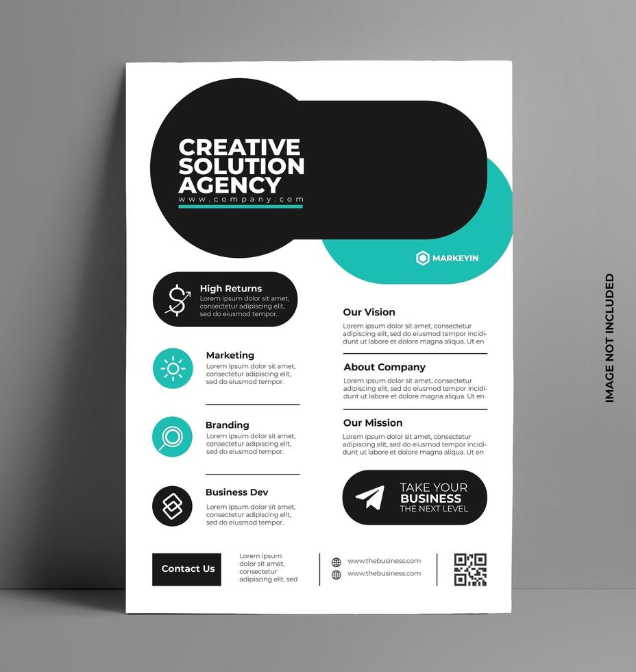 Sleek Flyer Layout Template in A4 Size. vector