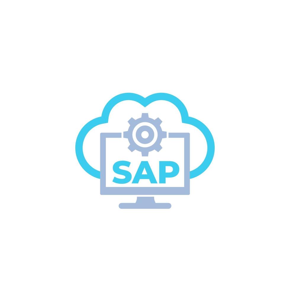 SAP, software de nube empresarial vector icon.eps