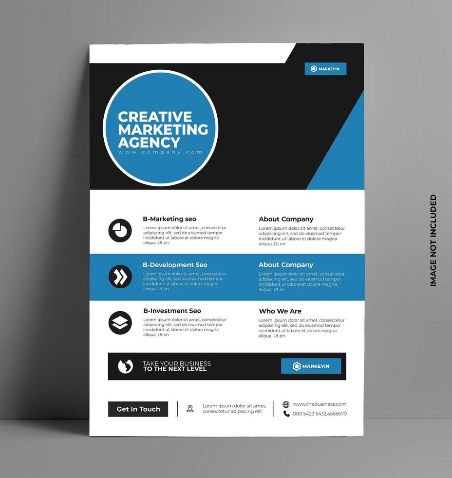 Business Flyer Template in A4 Size. vector