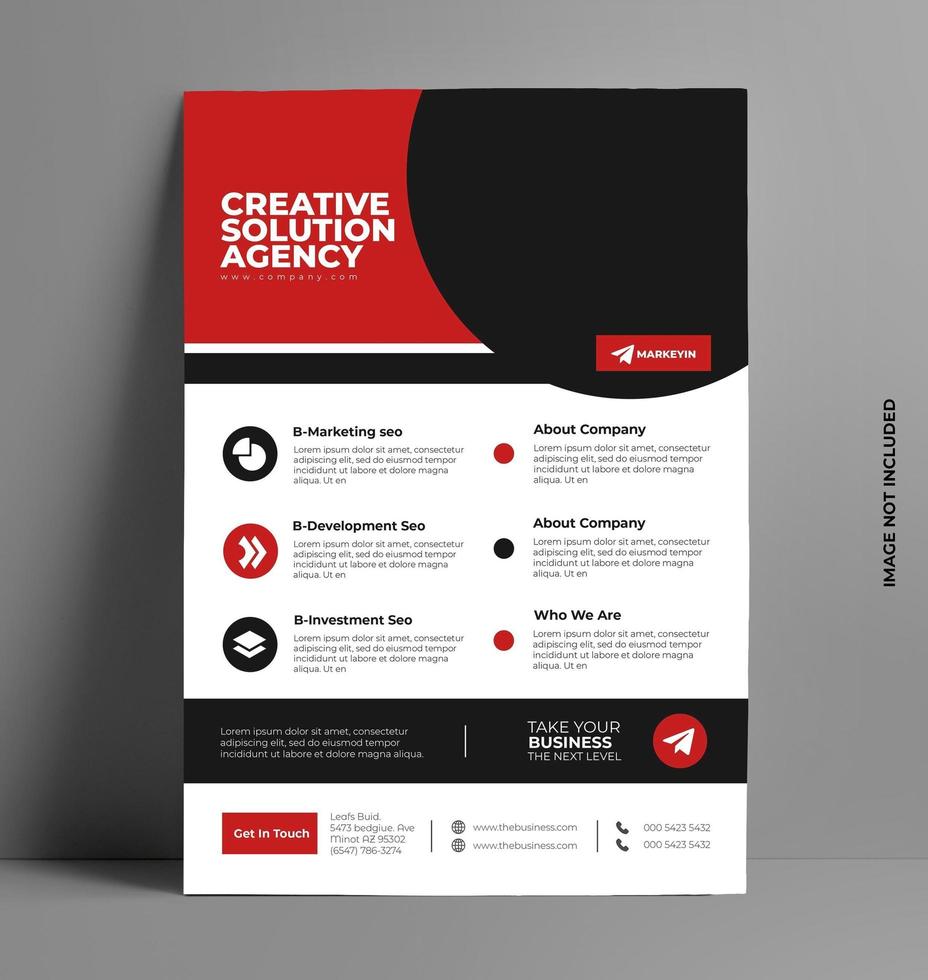 Flyer Layout Template in A4 Size. vector
