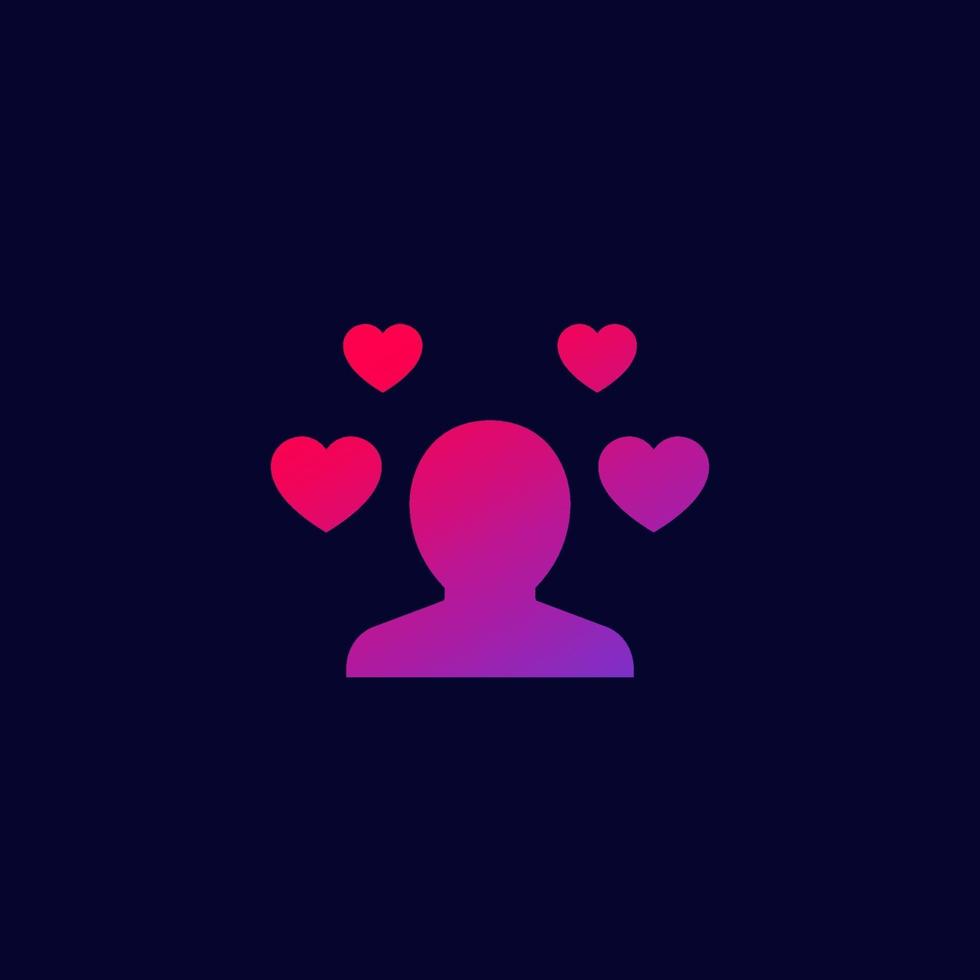 customer retention or client satisfaction icon with gradient.eps vector