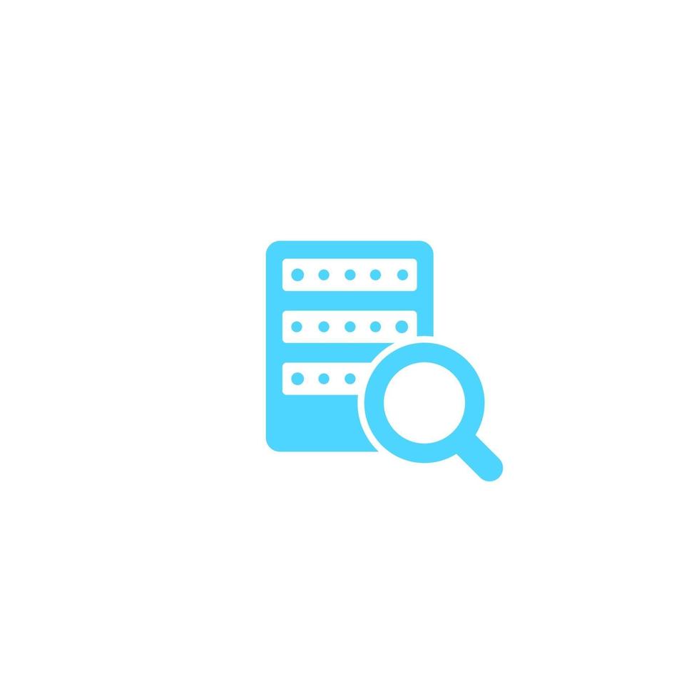 mainframe or server search icon on white.eps vector