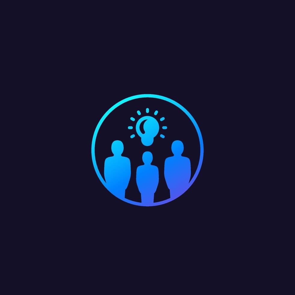 people with ideas icon with gradient.eps vector