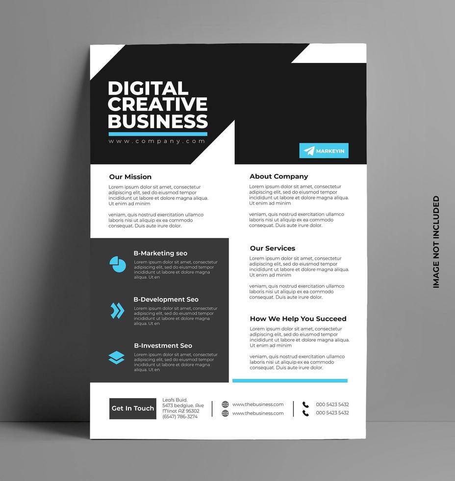 Corporate Flyer Layout Template in A4 Size. vector