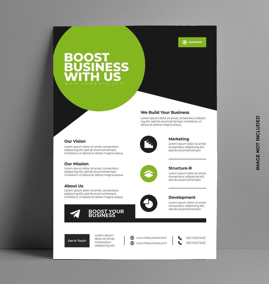 Flyer Design Layout Template in A4 size. vector