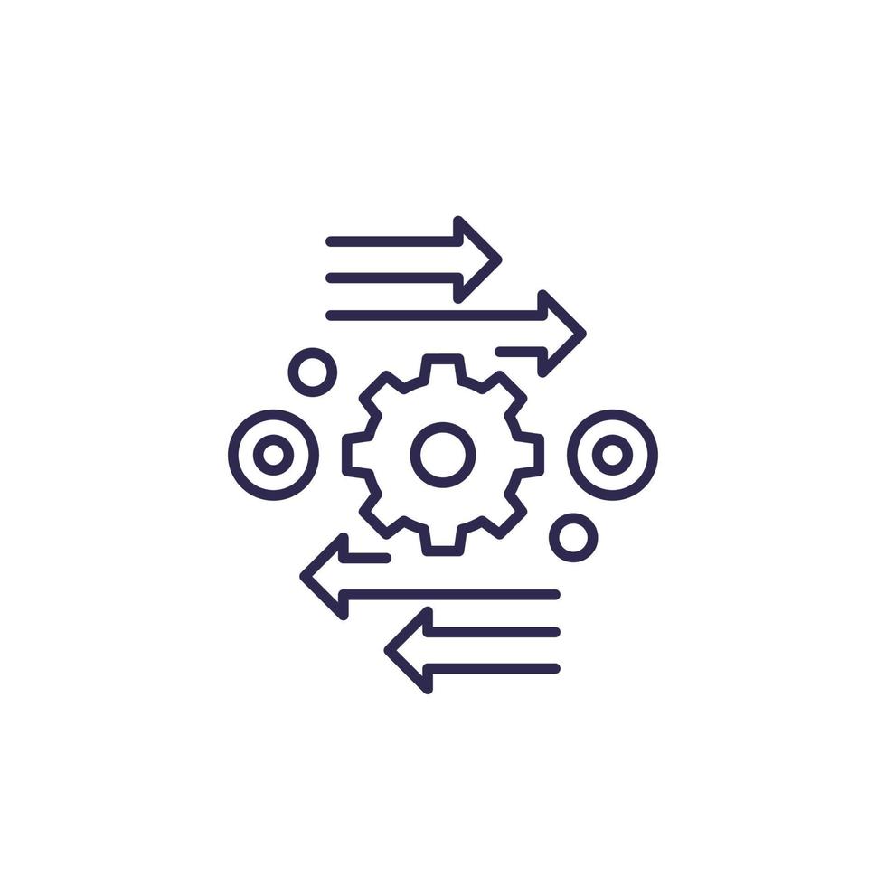 automation and optimization vector line icon.eps