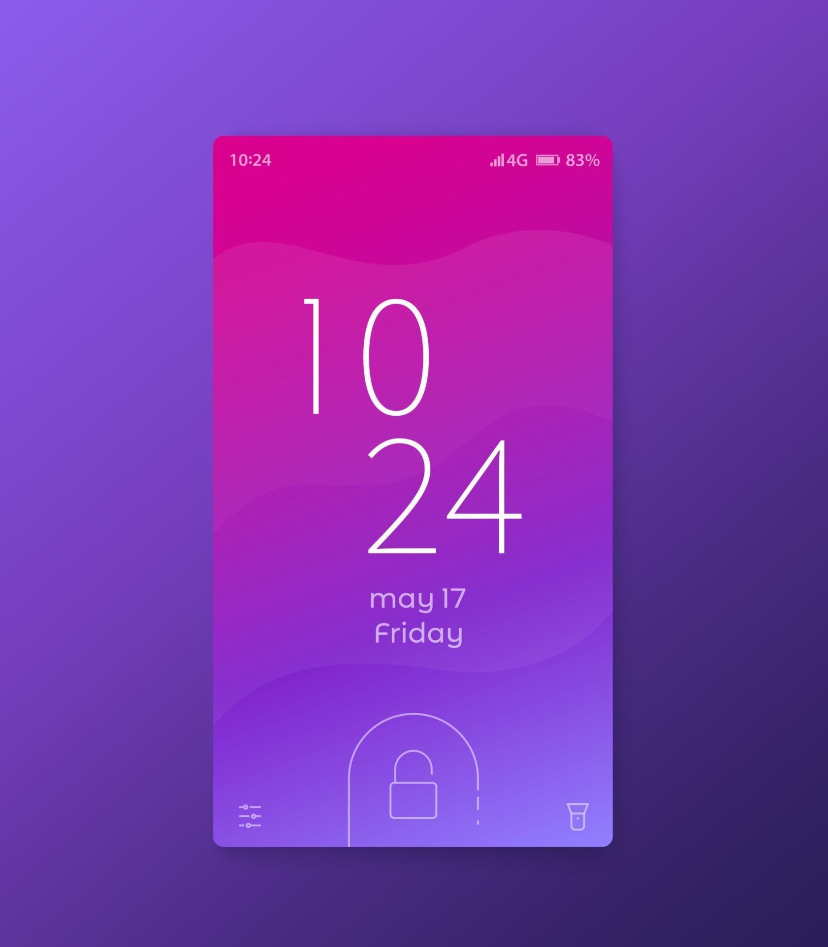 phone lock screen, vector ui design.eps 2012370 Vector Art at Vecteezy