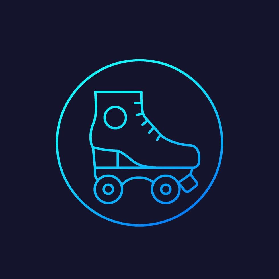 Roller skates icon, line vector.eps vector