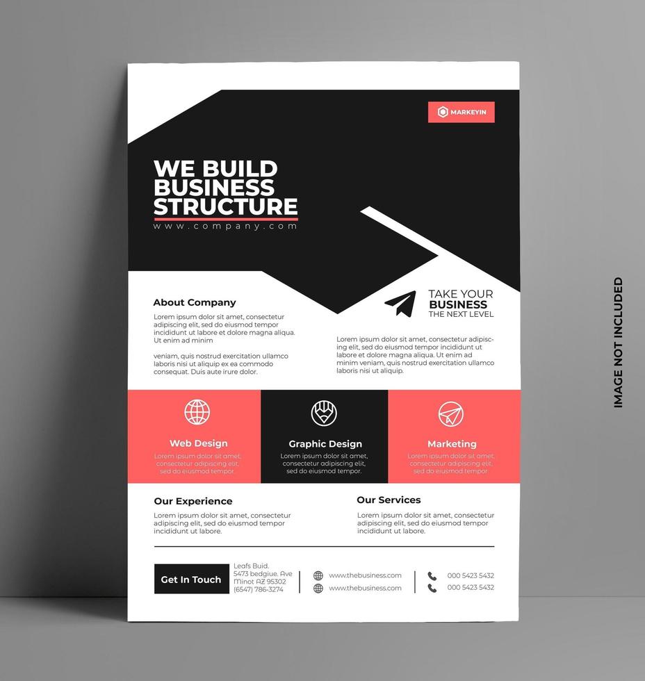 Vector Brochure Flyer Layout Template in A4 Size.