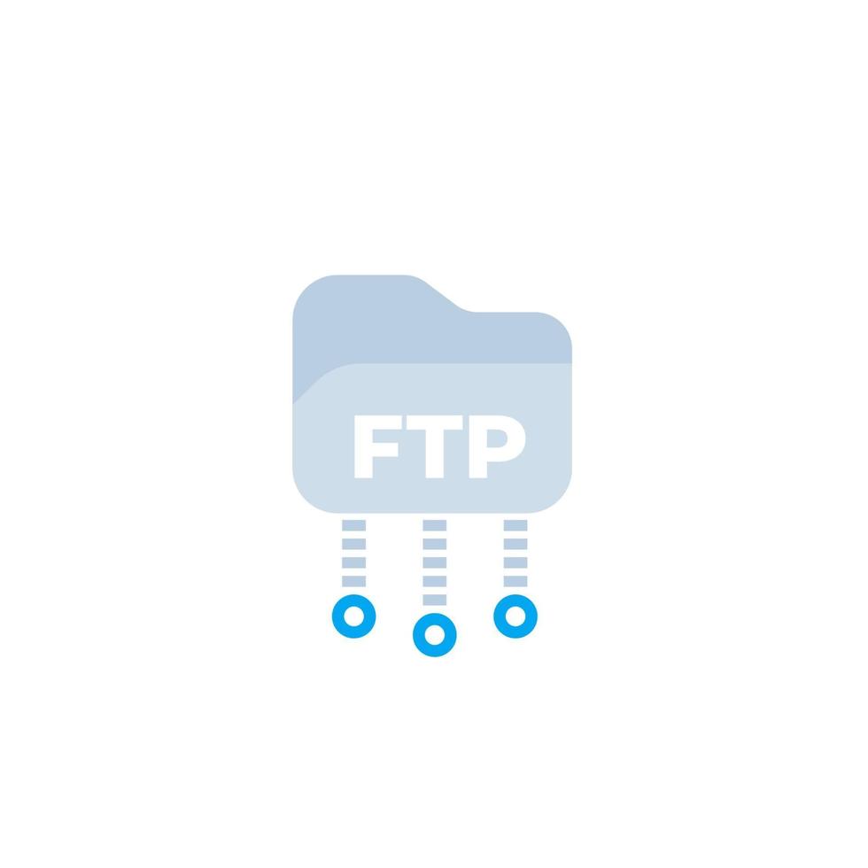 ftp protocol vector icon, flat.eps