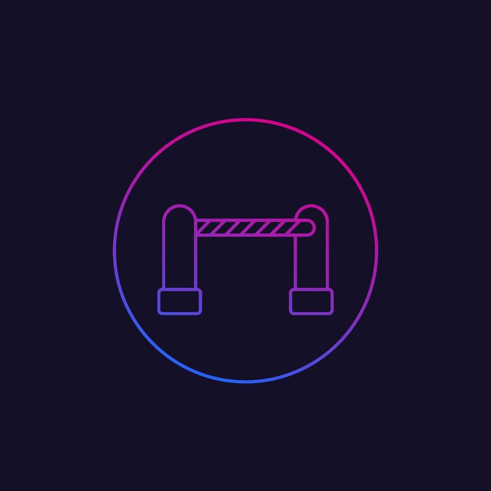 Automatic gate icon, linear design.eps vector