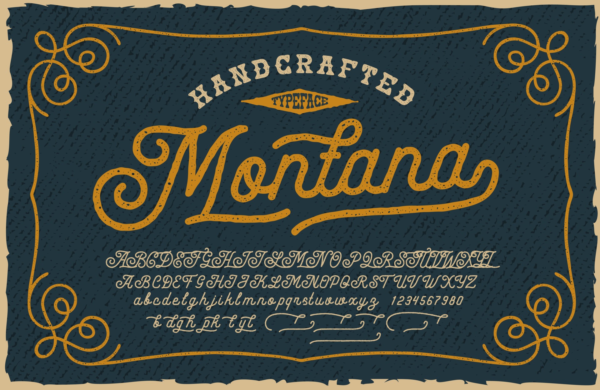 A vintage Script Font. This font looks better for large ...