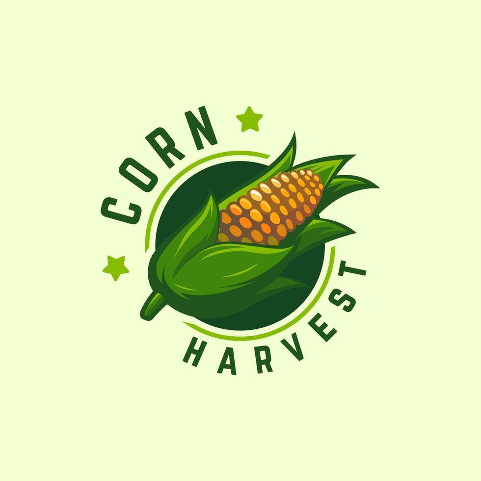 Corn Harvest agriculture icon vector