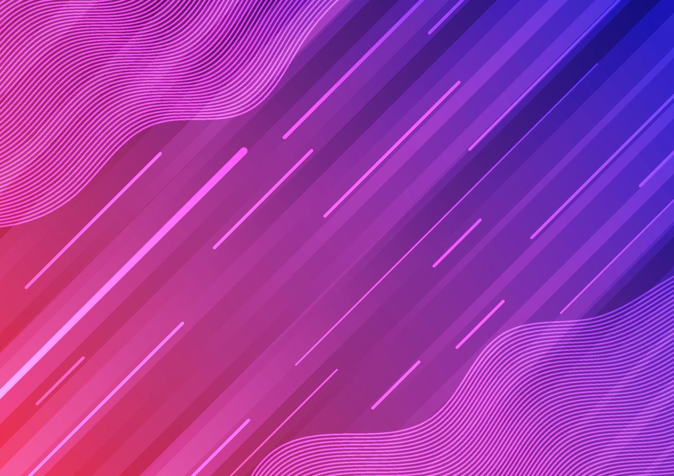 Abstract modern colorful blue pink gradient wave line and stripes background texture vector