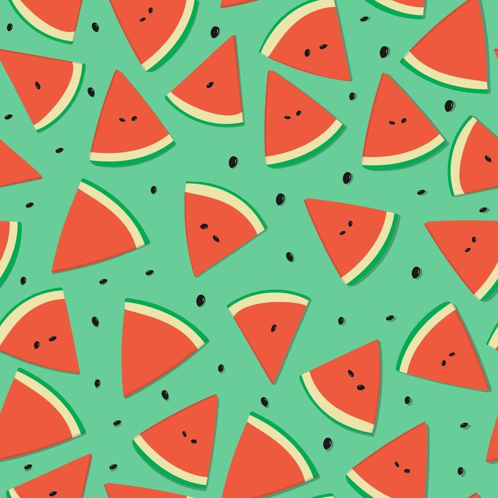 Watermelon Fruit Seamless Pattern vector