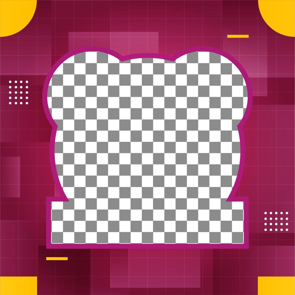 social media template design. editable photo cover design vector