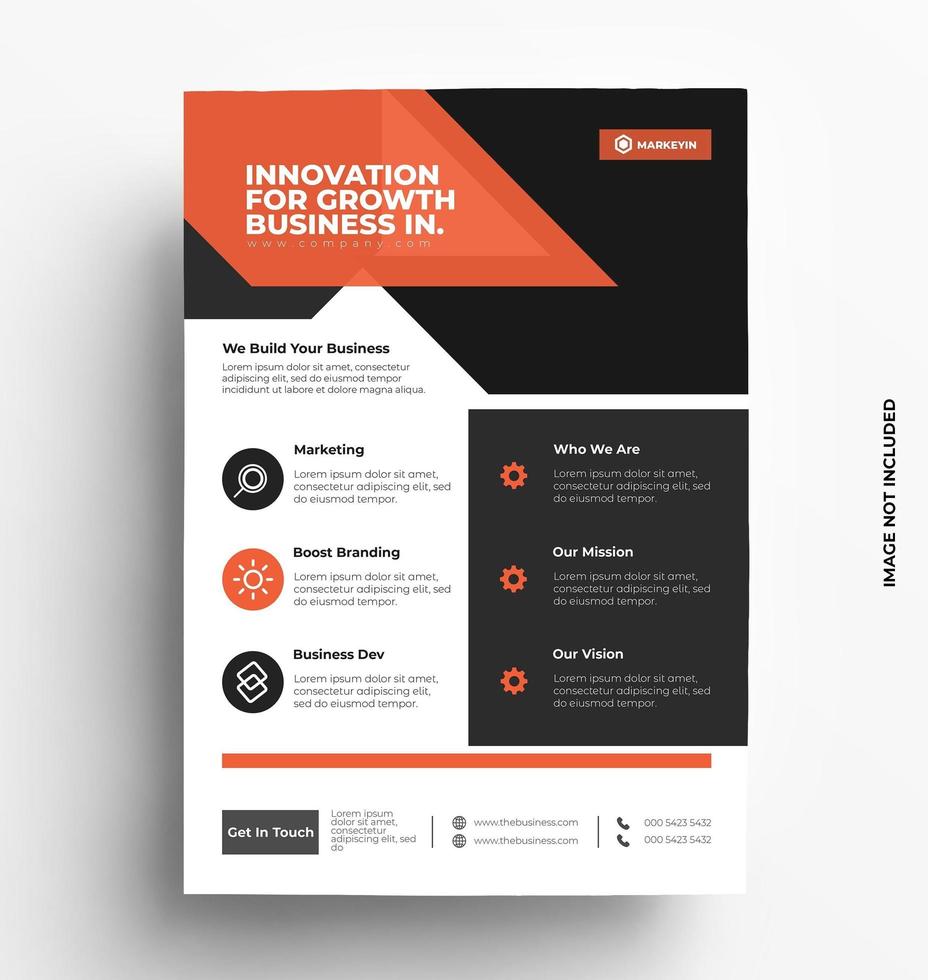 Corporate Minimal Flyer Template. vector