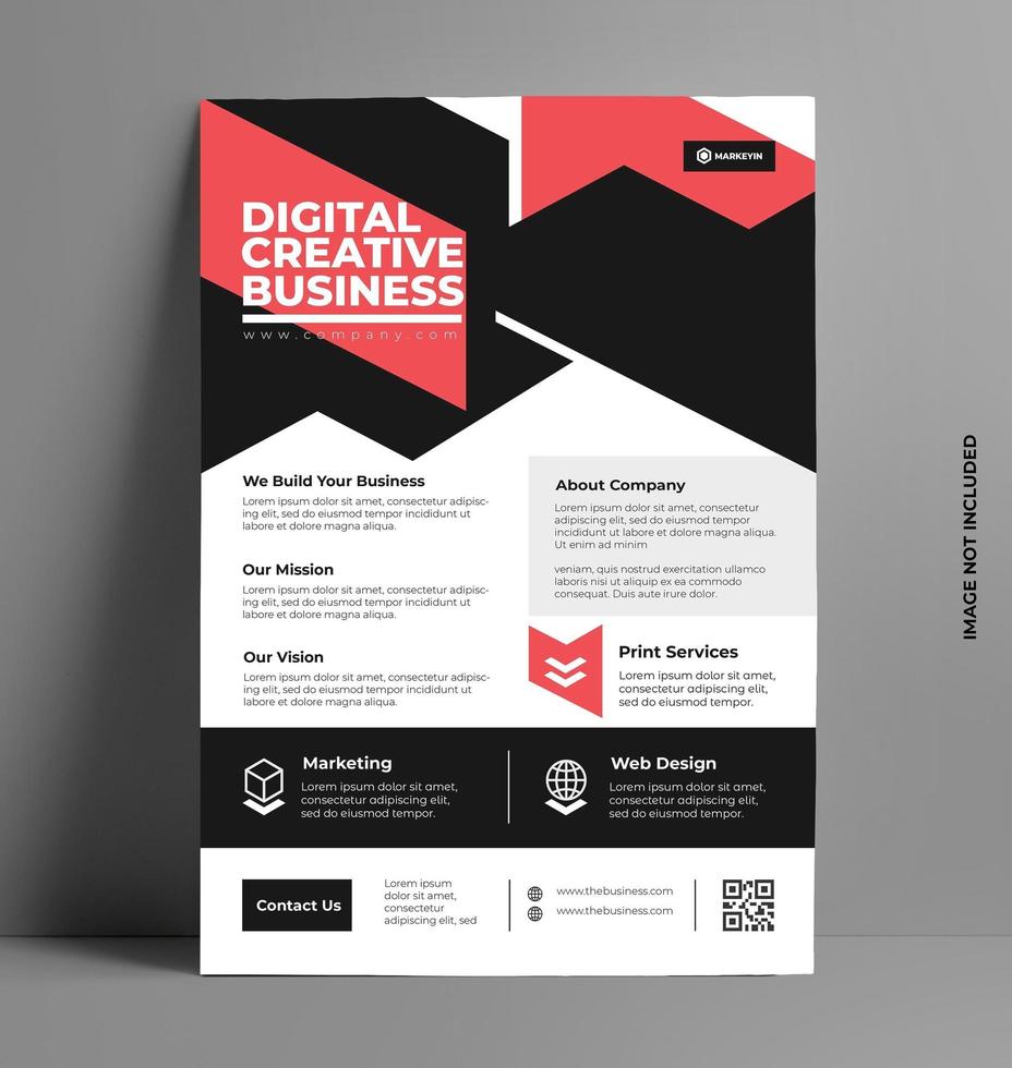 Business Minimalist Flyer Template. vector