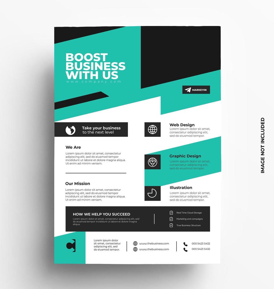 Professional Flyer Template. vector