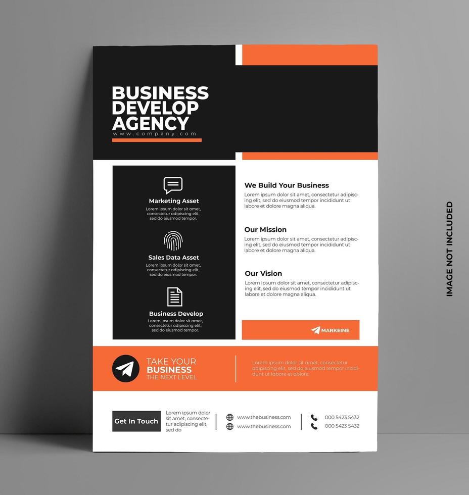 Corporate flyer layout template. vector