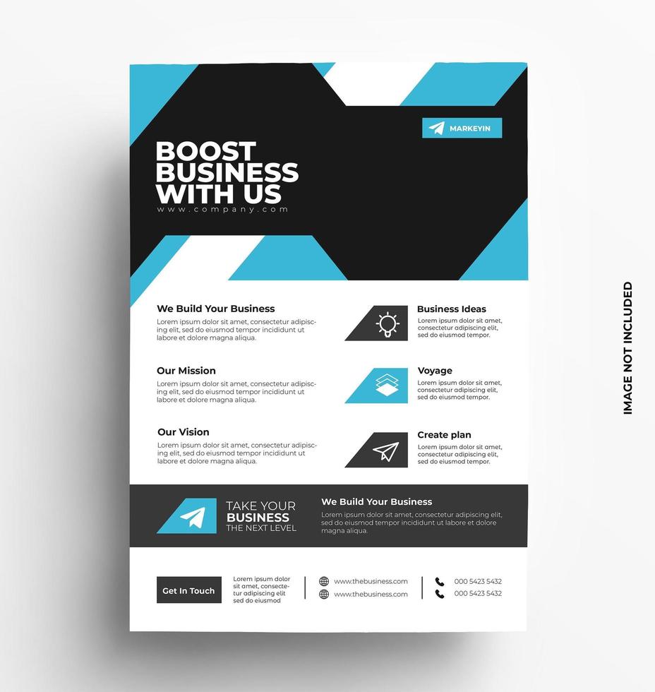Sleek Flyer Layout template in A4 size. vector