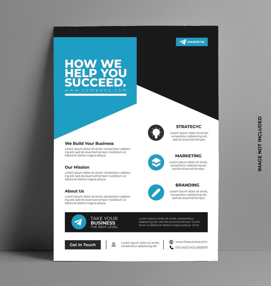 Corporate Business Flyer Template Design. vector