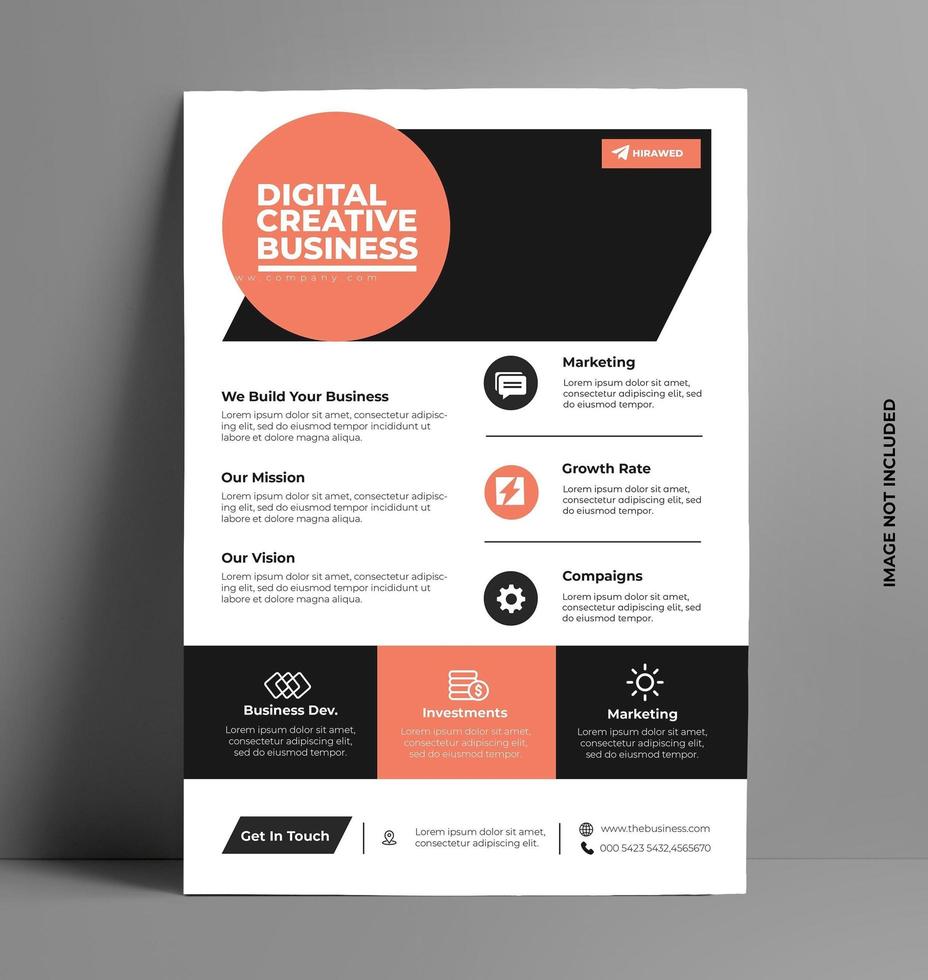 Professional Brochure Flyer Template. vector