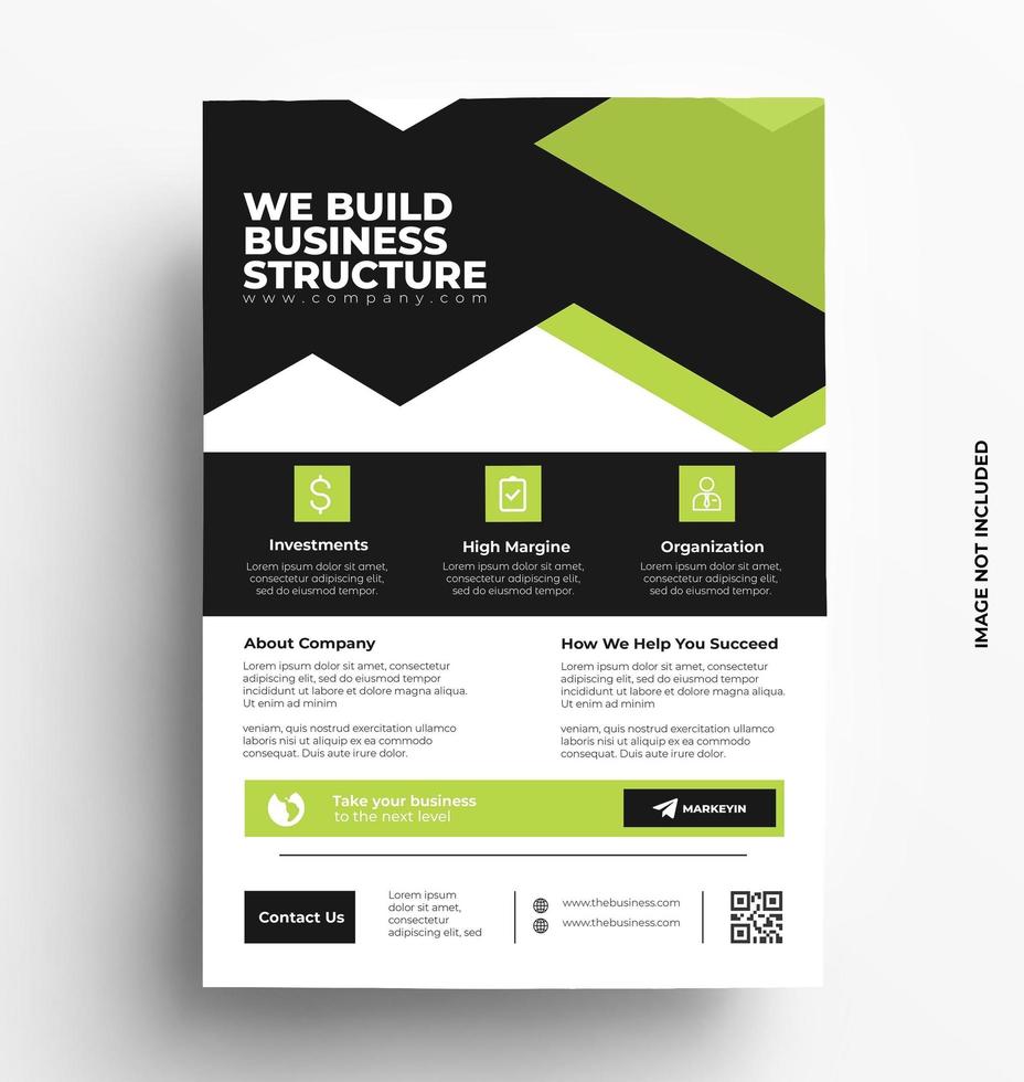 Flyer brochure template. vector