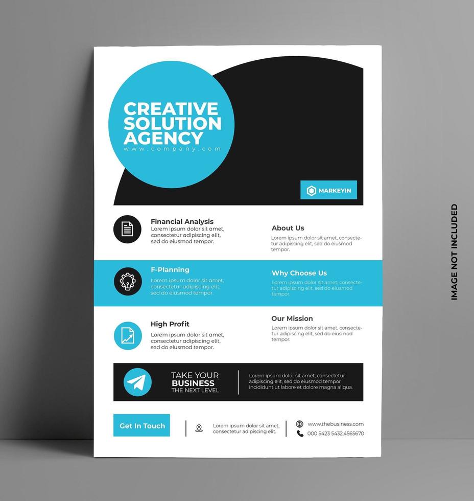 Corporate Cover Flyer Template. vector