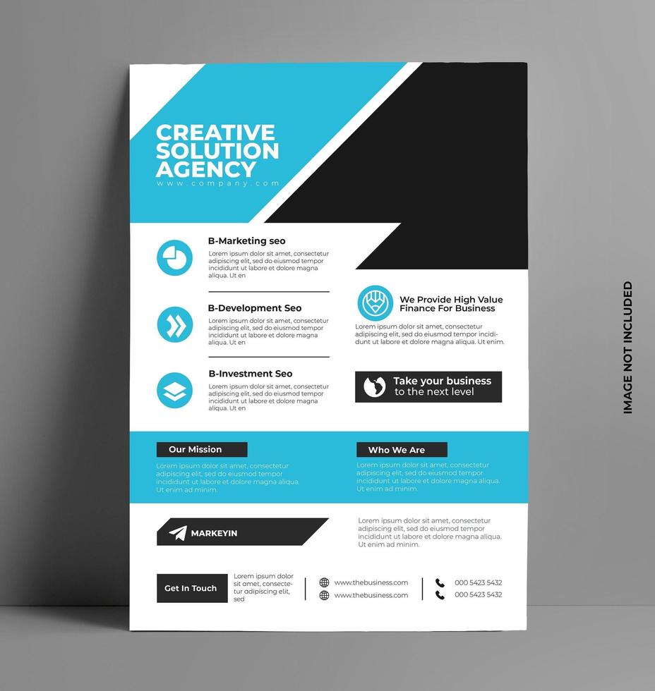 Business Cover A4 Flyer Template. vector