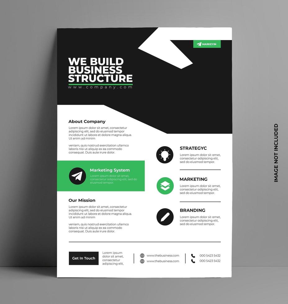 Corporate Business Flyer Template Design. vector