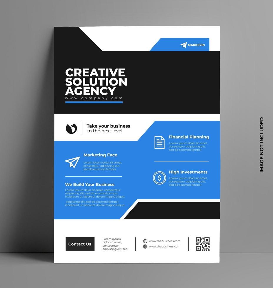 Flyer Design Red Template. vector