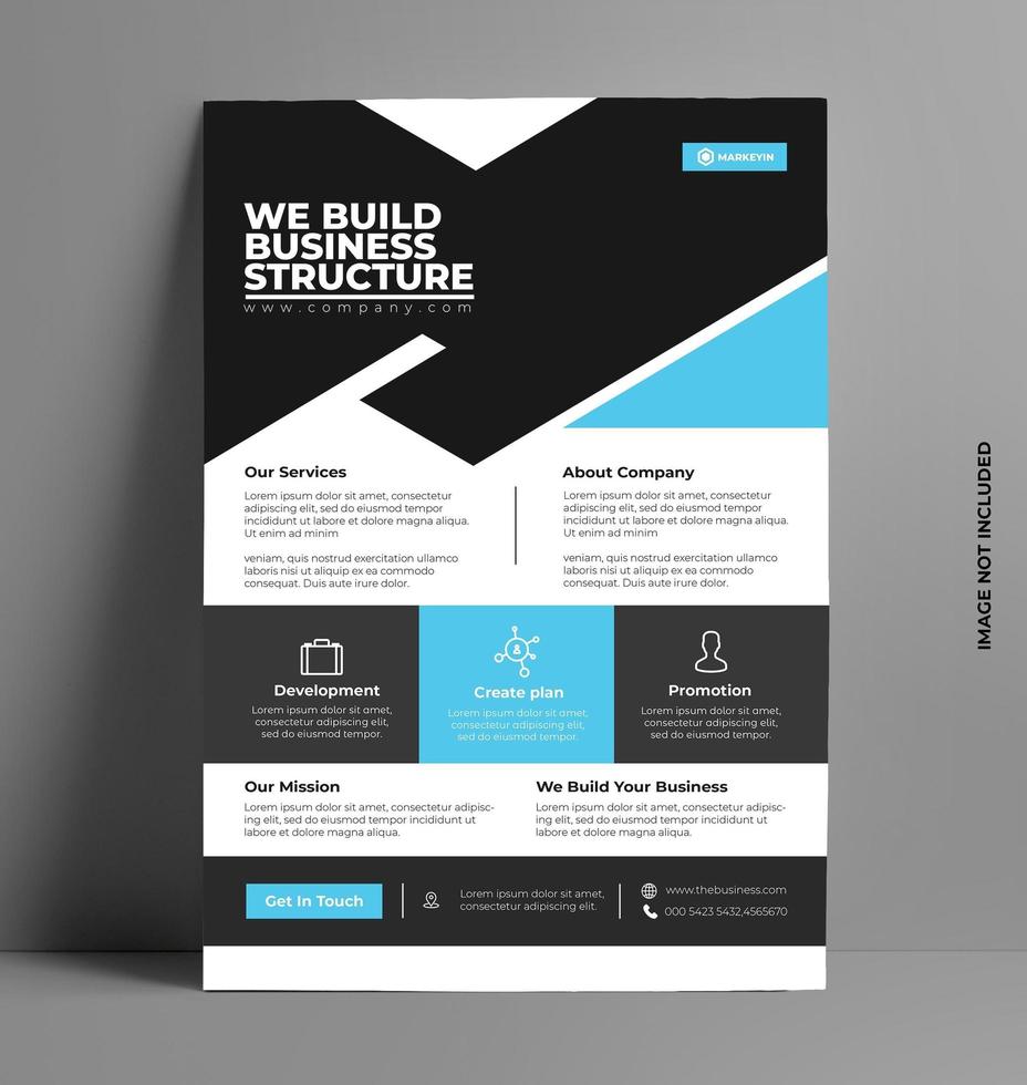 Corporate Business Flyer in A4 Size. vector